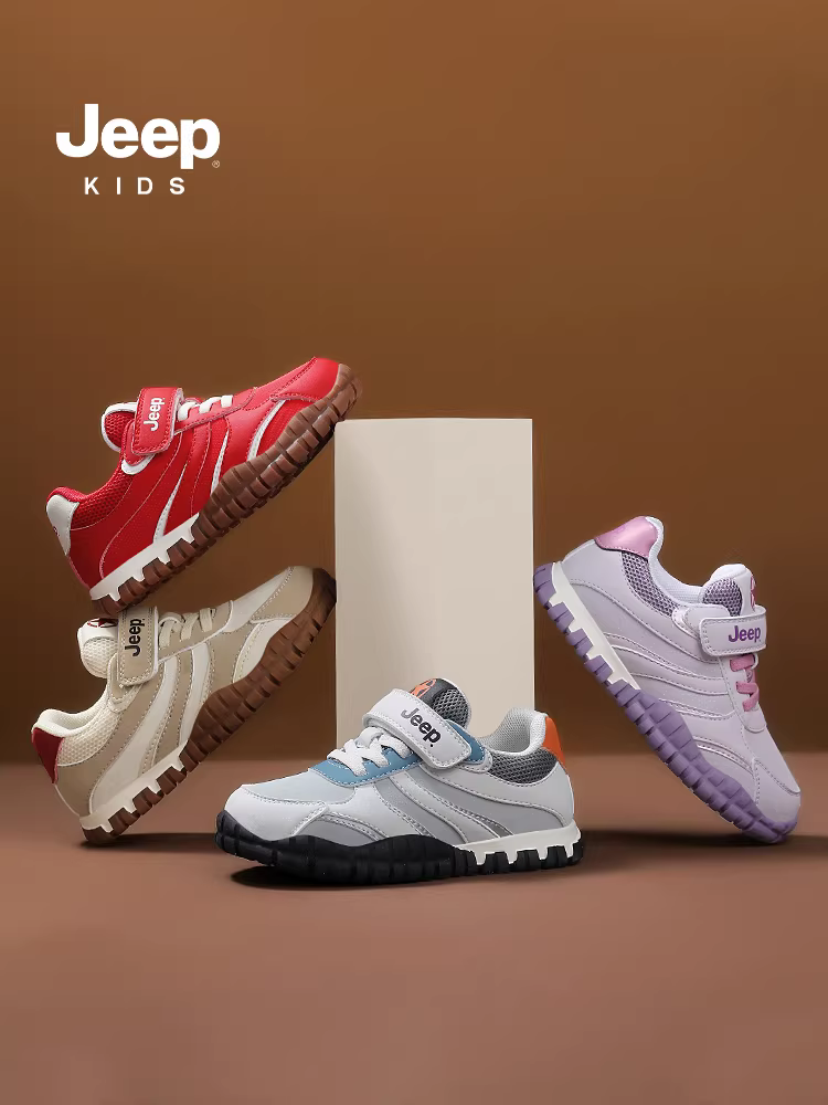 Giày trẻ em Jeep 2025 giày thể thao mới dành cho bé gái giày đi bộ đường dài ngoài trời mùa thu giày chạy bộ đế mềm thông thường dành cho trẻ em