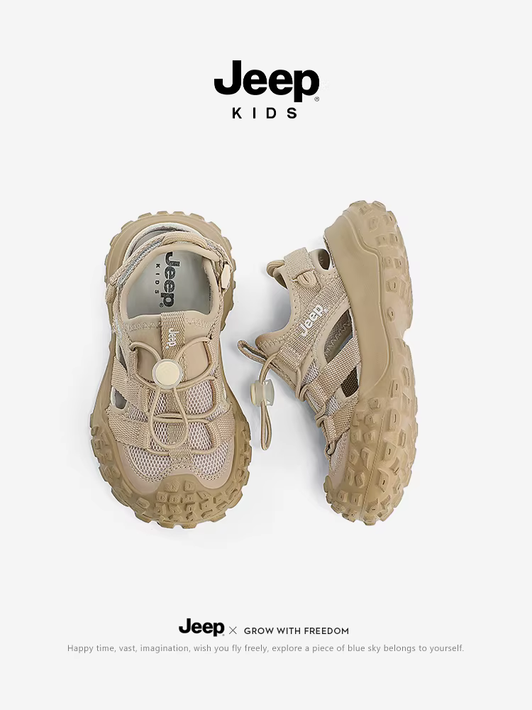 Dép kín mũi kiểu mùa hè cho bé Jeep, giày bé trai 2024, giày nước cho bé gái, giày đi biển