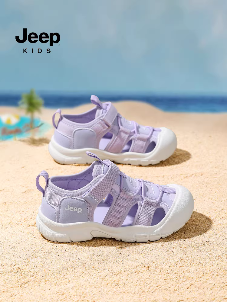 Giày đi biển trẻ em Jeep mùa hè 2025 mẫu mới giày thể thao nước chống trơn cho bé trai dép kín mũi cho bé gái