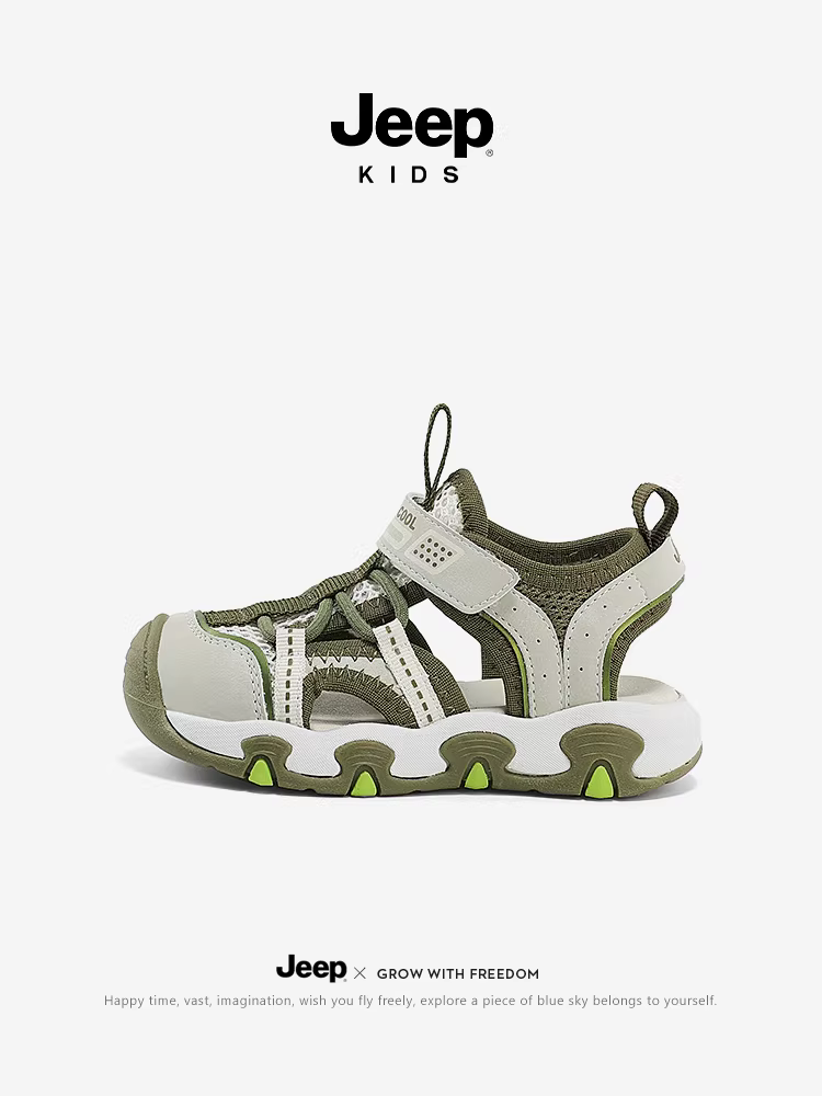 [Giảm giá] Dép kín mũi cho trẻ em Jeep 2025 Mẫu mới Giày đi biển cho bé gái Giày chống trượt cho bé trai