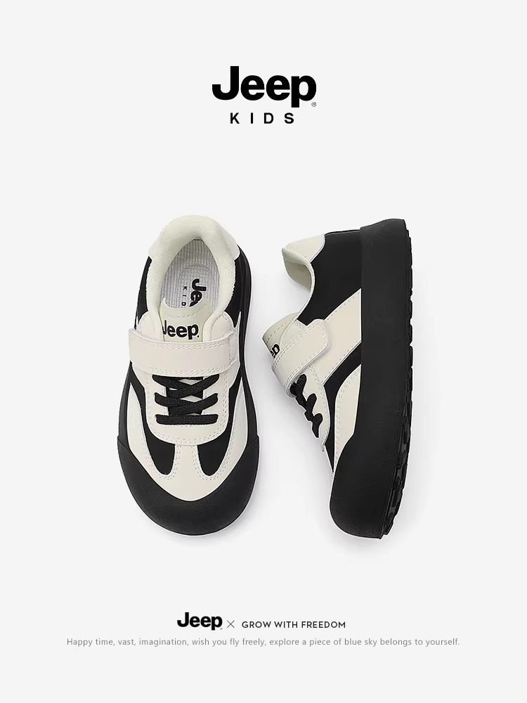 Giày thể thao trẻ em Jeep, giày rèn luyện đạo đức, giày thường đa năng thoáng khí mùa thu đông, giày thể thao cho trẻ lớn, bé trai và bé gái, giày phồng