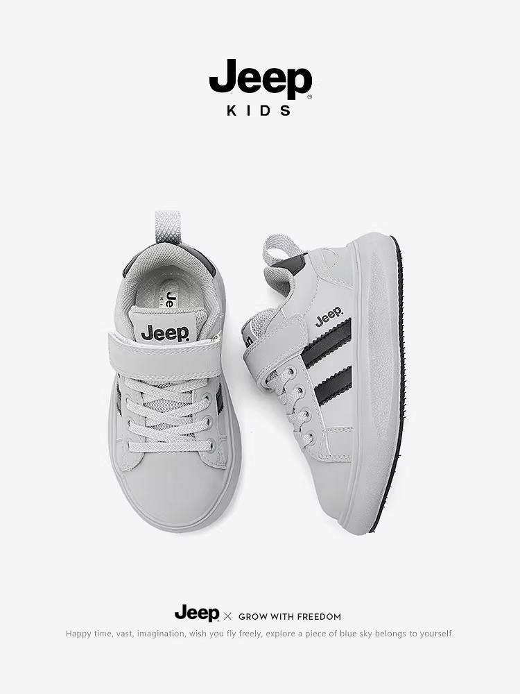 Giày thể thao cổ thấp thông thường dành cho trẻ em Jeep, giày nhẹ mùa xuân và mùa thu dành cho bé gái, giày thể thao mới dành cho bé trai năm 2024, giày nam