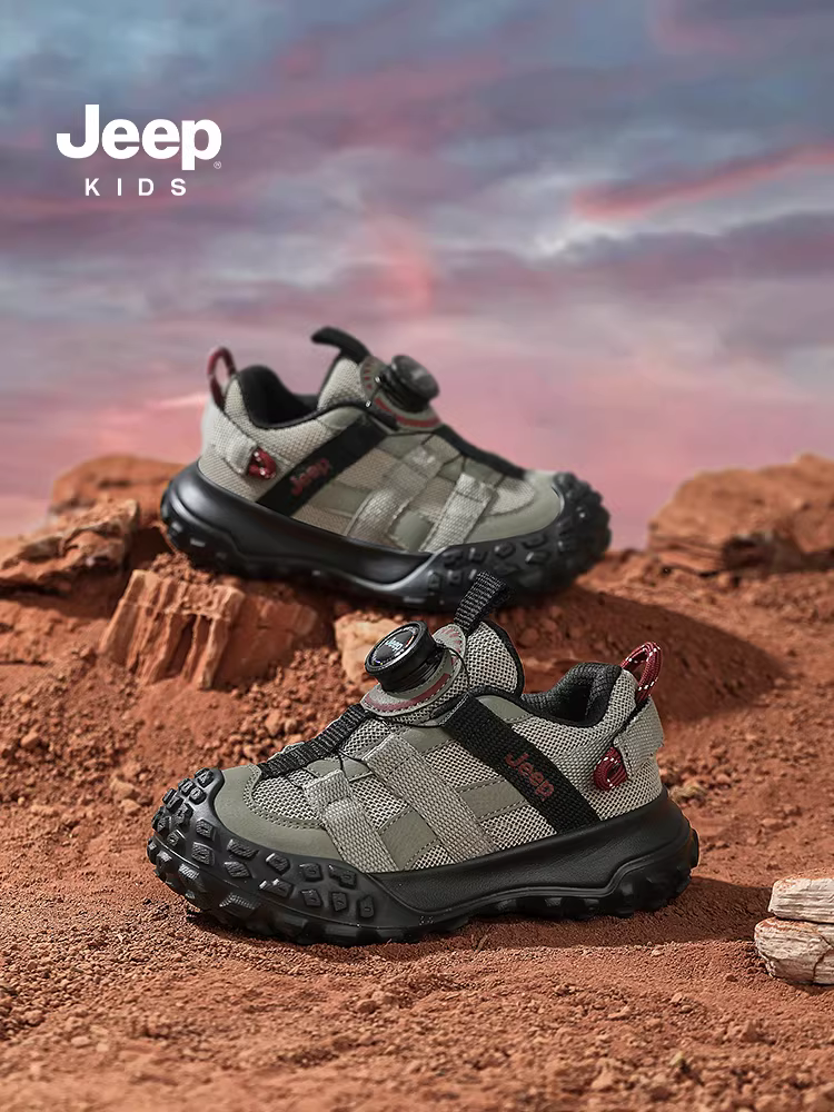 Giày trẻ em Jeep, giày thể thao trẻ em mùa thu 2025, giày đế mềm chống trơn, giày đi bộ, giày bố cho bé trai