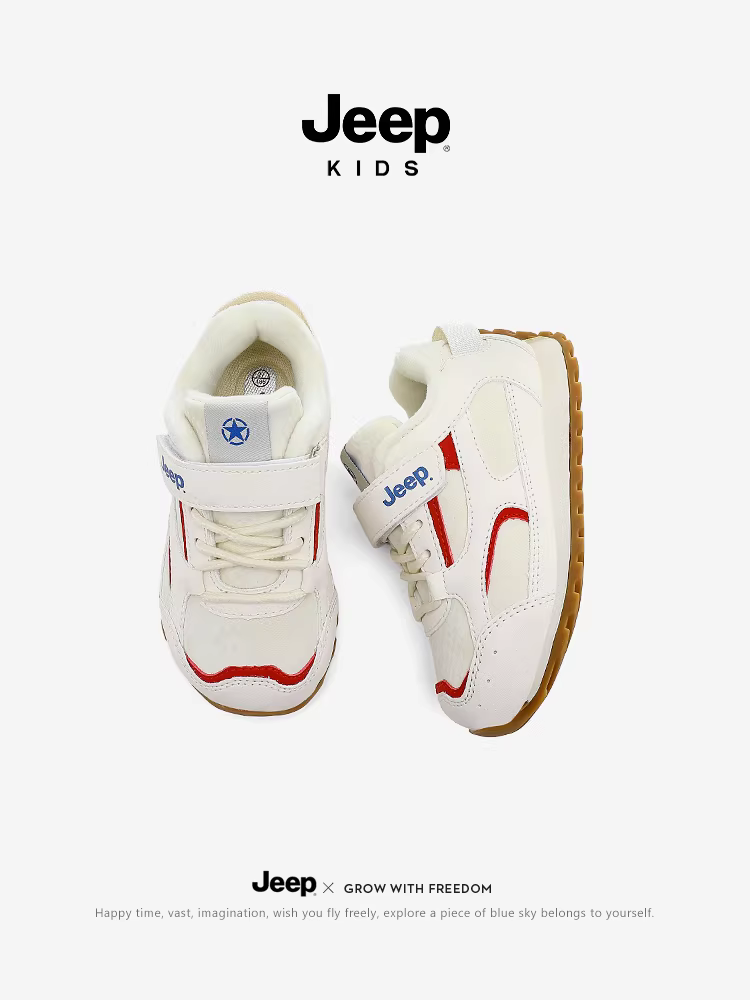 Giày trẻ em Jeep cho bé trai, giày chạy bộ lót lông cừu, giày thể thao trẻ em, mẫu mới 2025, giày cotton chống trơn trượt.