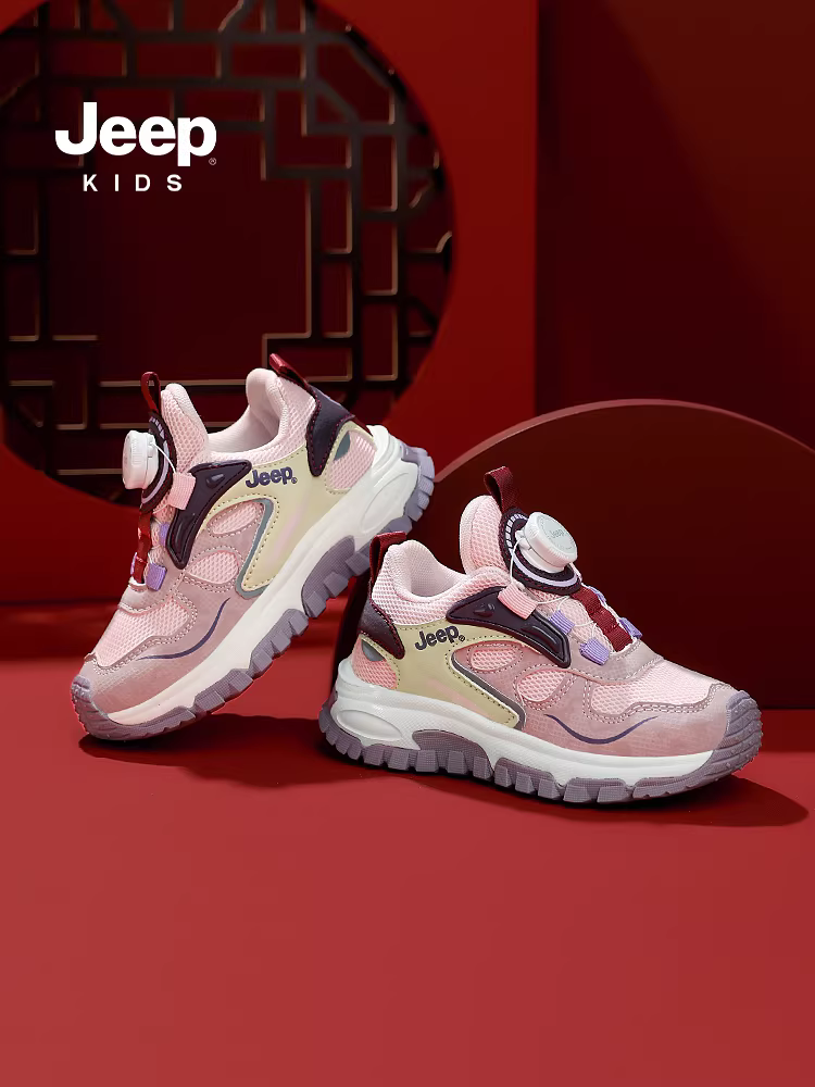 Giày trẻ em Jeep mùa xuân thu, giày bố nhẹ dành cho trẻ lớn, giày thể thao trẻ em nam mẫu mới 2025, thoáng khí.