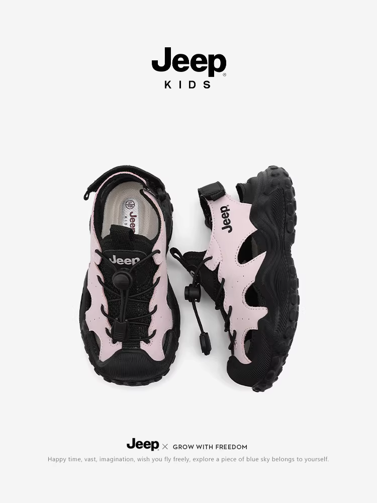 Giày khung khung cho bé gái, dép thể thao chạy bộ mũi kín, giày trẻ em mới mùa hè 2025, giày đi biển cho bé gái.