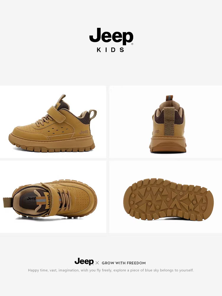 Giày thể thao nam Jeep, giày thể thao, giày da chống thấm nước mới mùa thu đông 2025, giày đi bộ ngoài trời cho bé gái