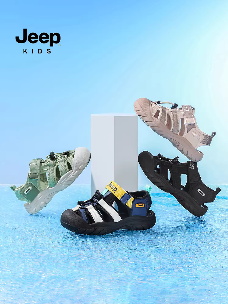 Giày trẻ em Jeep Shuoxi mẫu mùa hè giày nước giày đi biển 2025 mới chống trơn trượt mũi kín giày nước ngoài trời dép cho bé trai