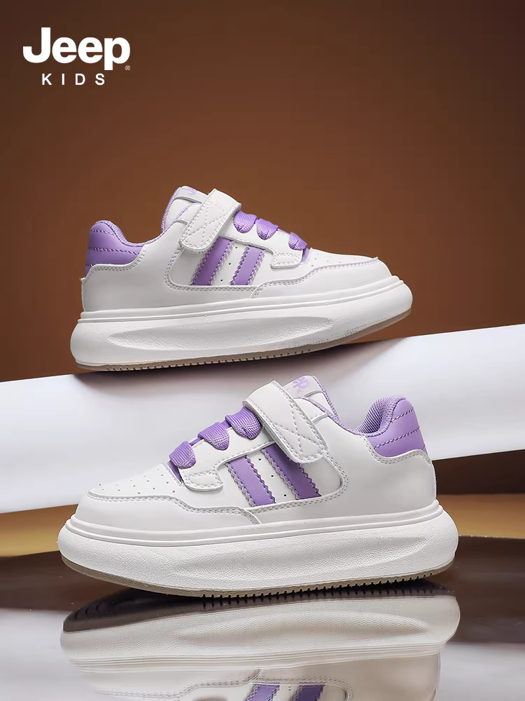 Giày trẻ em Jeep, giày trắng trẻ em, giày nam, kiểu mới xuân thu 2025, giày thể thao trắng học sinh nữ