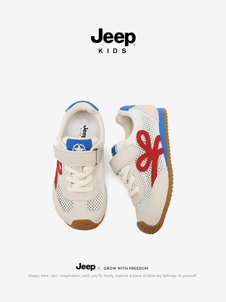 Giày thể thao lưới cho bé trai Jeep 2025, giày trẻ em mùa hè mới, thoáng khí, giày chạy bộ, giày thể thao