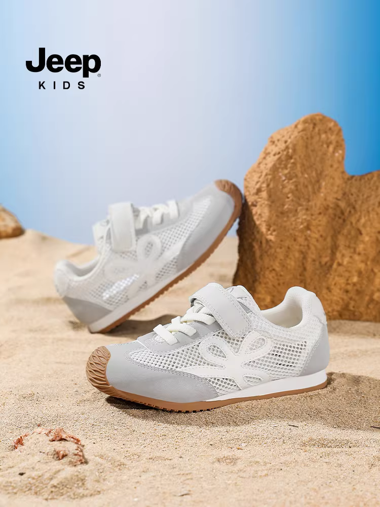 Giày thể thao lưới cho bé trai Jeep 2025, giày trẻ em mùa hè mới, thoáng khí, giày chạy bộ, giày thể thao