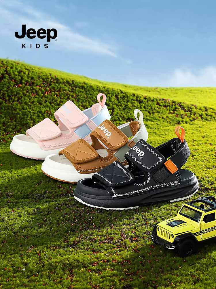 Giày sandal thể thao trẻ em Jeep, giày nước mùa hè cho bé, mẫu mới 2024, chống nước, mũi kín, giày đi biển cho bé gái