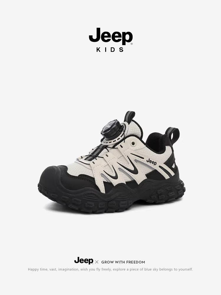 Giày thể thao lót lông cừu cho bé trai Jeep, giày mùa đông mới năm 2025, giày cotton mềm đế mềm cho bé gái đi dã ngoại