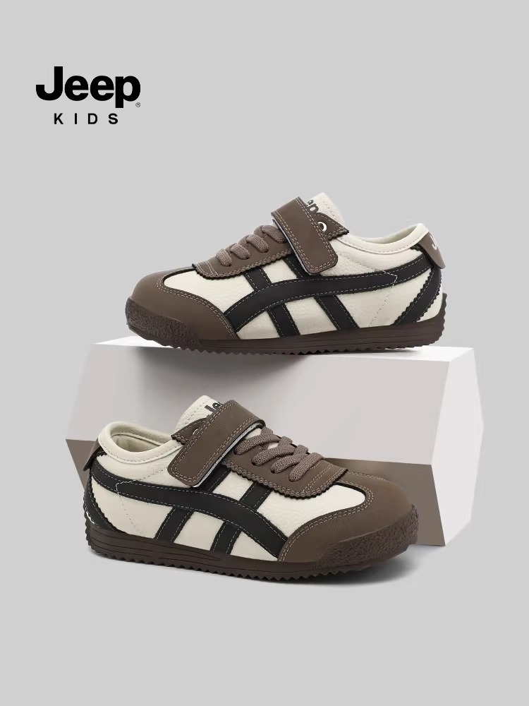 Giày trẻ em Jeep Forrest Gump 2025 giày cotton lót lông mùa đông mới giày da tấm giày trẻ em giày thể thao nam