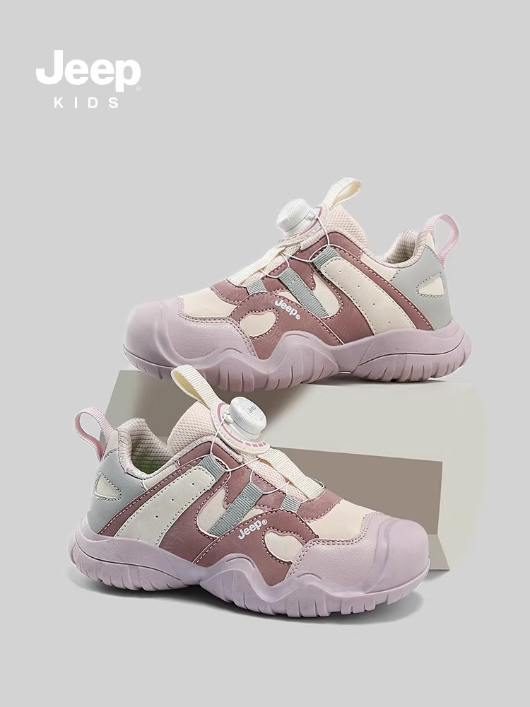 Giày trẻ em Jeep dành cho bé gái, giày thể thao xuân thu, giày chạy bộ đế mềm chống trượt, giày trẻ em nhẹ 2024 mới dành cho bé trai