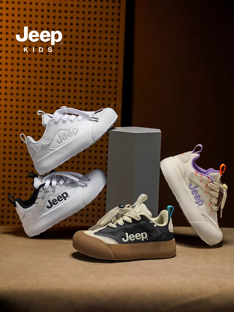[Giảm giá thanh lý] Giày trẻ em Jeep Giày thể thao trẻ em 2025 Ưu đãi đặc biệt siêu giá trị Giày thường đa năng Giày trắng
