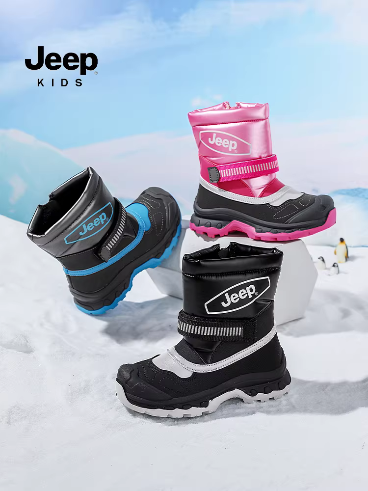 Giày bốt đi tuyết cho bé gái có lót lông cừu, mẫu mới mùa đông 2025, giày trẻ em, tích hợp da và lông thú, chống thấm nước, giày cotton cỡ lớn cho bé gái.