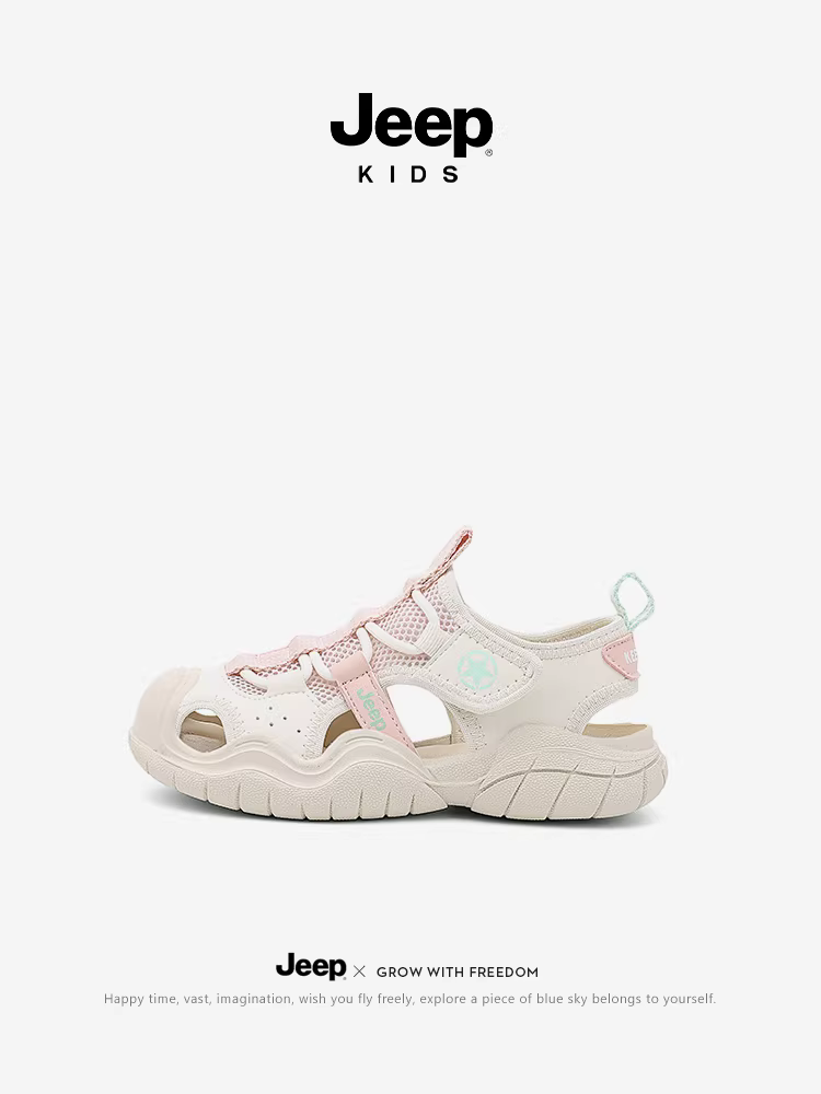 Giày trẻ em Jeep đế mềm, giày đi biển cho bé trai, giày trẻ tập đi, dép trẻ em mùa hè 2025 kiểu mới, mũi kín