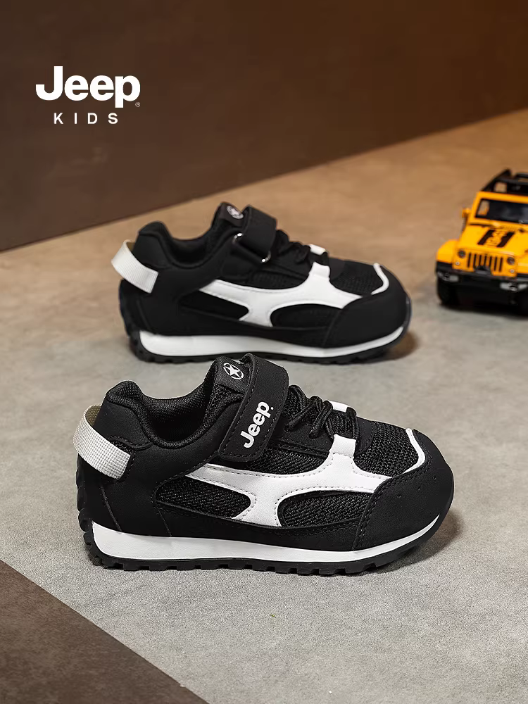 Giày chạy bộ cho bé trai Jeep, giày trẻ em, giày cotton lót lông mùa đông mới 2025 cho trẻ em, giày thể thao chống trượt