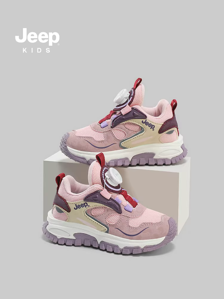 Giày trẻ em Jeep mùa xuân thu, giày bố nhẹ dành cho trẻ lớn, giày thể thao trẻ em nam mẫu mới 2025, thoáng khí.