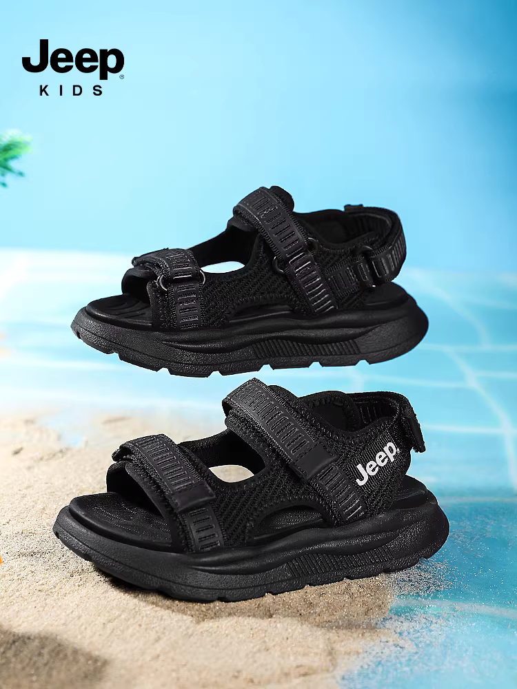 Dép trẻ em Jeep mùa hè 2025 kiểu mới, dép thể thao đi biển cho bé trai, kiểu dáng mùa hè, mũi hở, chống trơn trượt