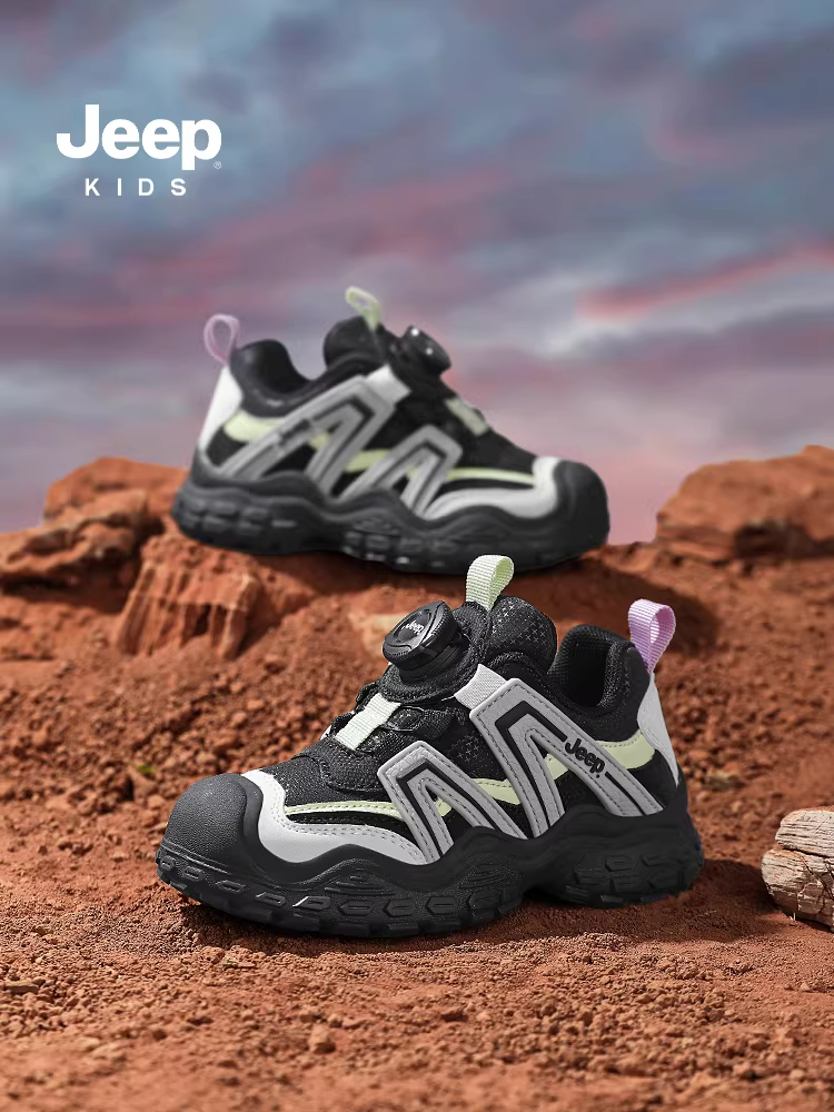 Giày trẻ em Jeep, giày thể thao đế mềm đi dã ngoại, giày trẻ em mùa đông 2025, giày thể thao nam trẻ em mới bọc da