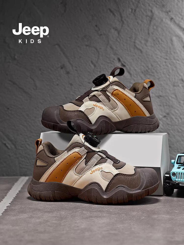 Giày trẻ em Jeep, giày thể thao trẻ em, giày bé trai mùa thu mới 2025, giày đi bộ ngoài trời, giày chạy bộ nhẹ cho bé gái