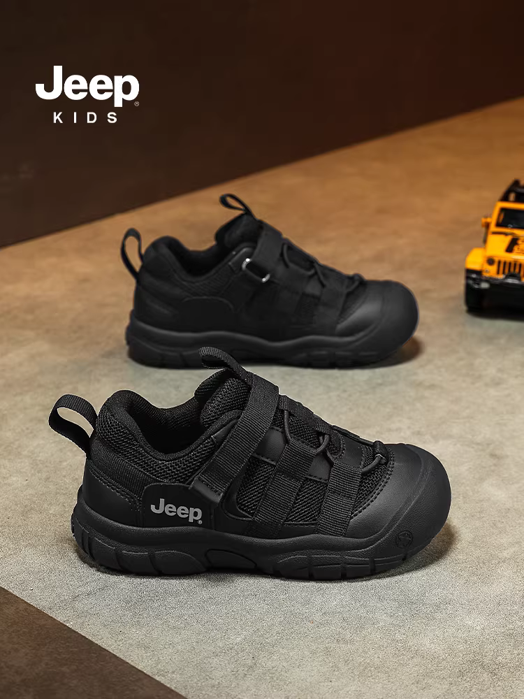 Giày trẻ em Jeep giày thể thao bé trai 2025 mới mùa thu lưới thoáng khí giày trẻ em đế mềm giày đi bộ đường dài cho bé gái