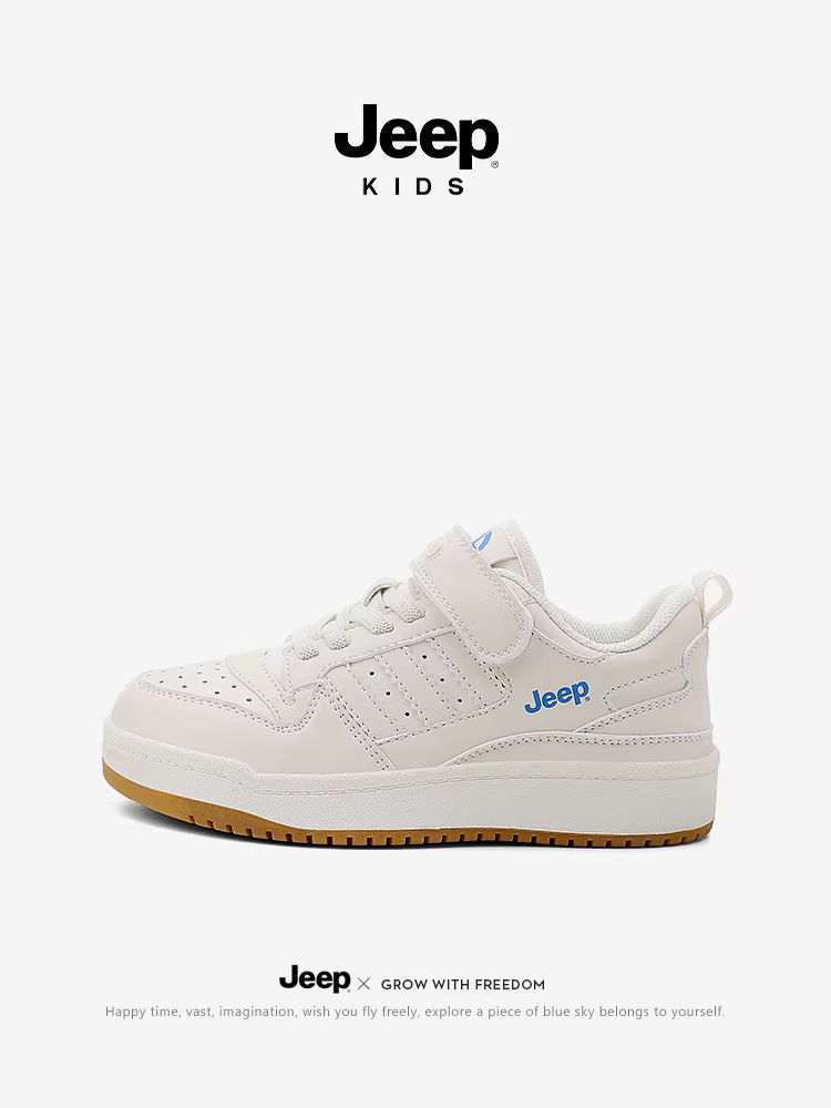 Giày trẻ em Jeep giày thể thao mùa hè 2025 giày thể thao mới đa năng màu trắng giày trẻ em nam và nữ