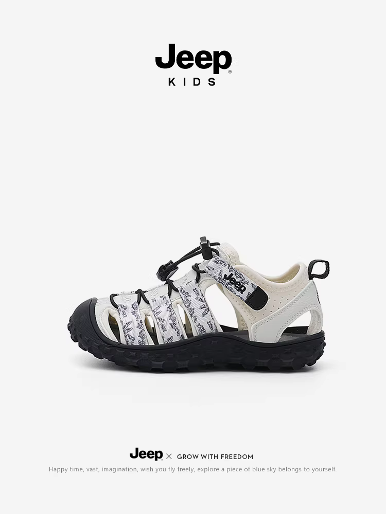 Dép trẻ em Jeep mùa hè chống trơn, giày nước 2025 mẫu mới, giày đi sông cho bé gái, giày đi biển mũi kín cho bé trai