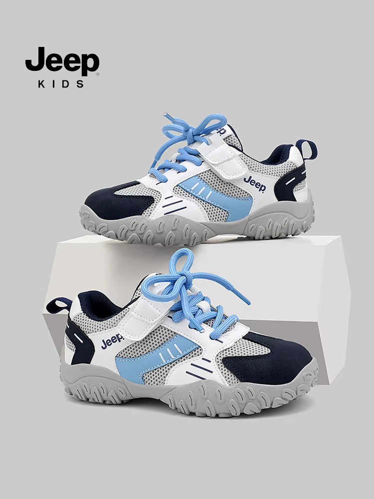 Giày thể thao nhẹ thoáng khí đế mềm cho bé trai Jeep, giày bé gái mùa thu mới 2025, giày chạy bộ trẻ em cho bé trai