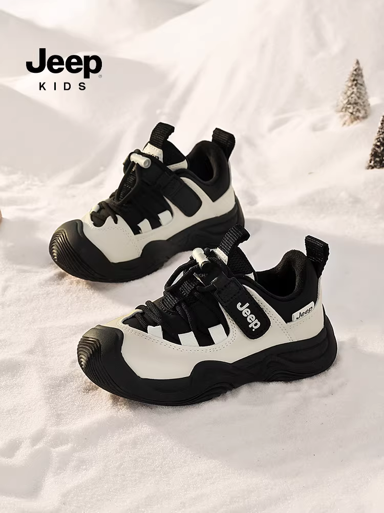 Giày thể thao đế mềm cho bé trai Jeep Giày chạy bộ thông thường lót lông cừu mùa đông dành cho bé gái Giày trẻ em mới 2025 nhẹ