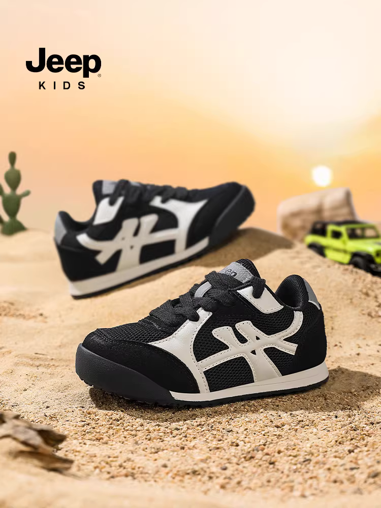 Giày thể thao trẻ em Jeep, giày chạy bộ thường ngày, mẫu mới mùa thu 2025, giày lưới nhẹ cho bé