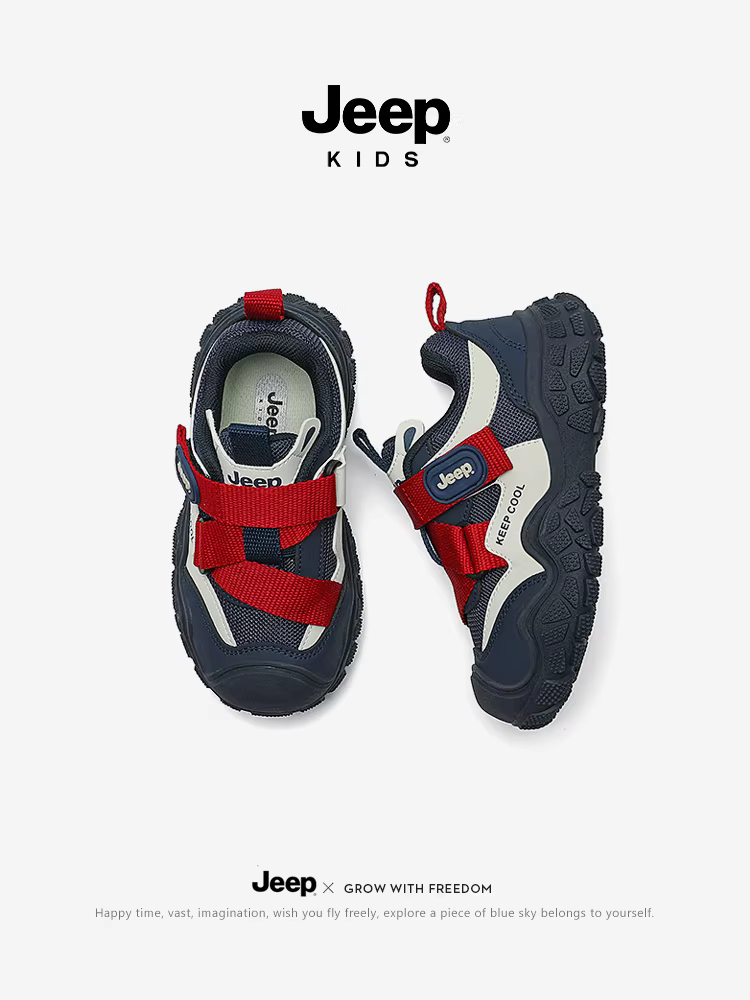 Giày trẻ em Jeep Giày thể thao trẻ em mùa thu 2025 Giày đi bộ đường dài ngoài trời mới dành cho bé trai Giày chạy bộ đế mềm dành cho bé gái