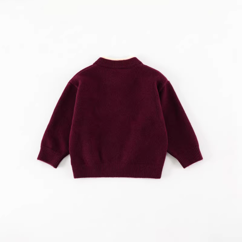 Áo len trẻ em xuân thu kiểu mới bé trai dài tay phong cách Hàn Quốc cổ tròn phối màu sành điệu AS809