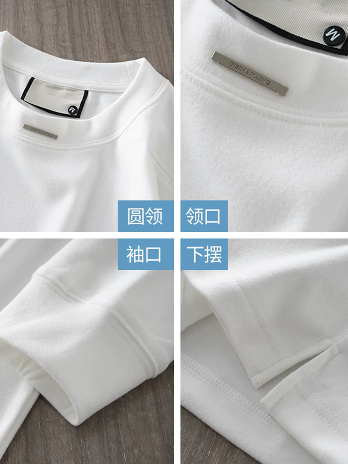 Áo thun dài tay giữ nhiệt hai mặt hạng nặng 300G kiểu Mỹ OMZM dành cho nam, áo sơ mi lớp nền màu trơn ấm áp mùa thu đông.