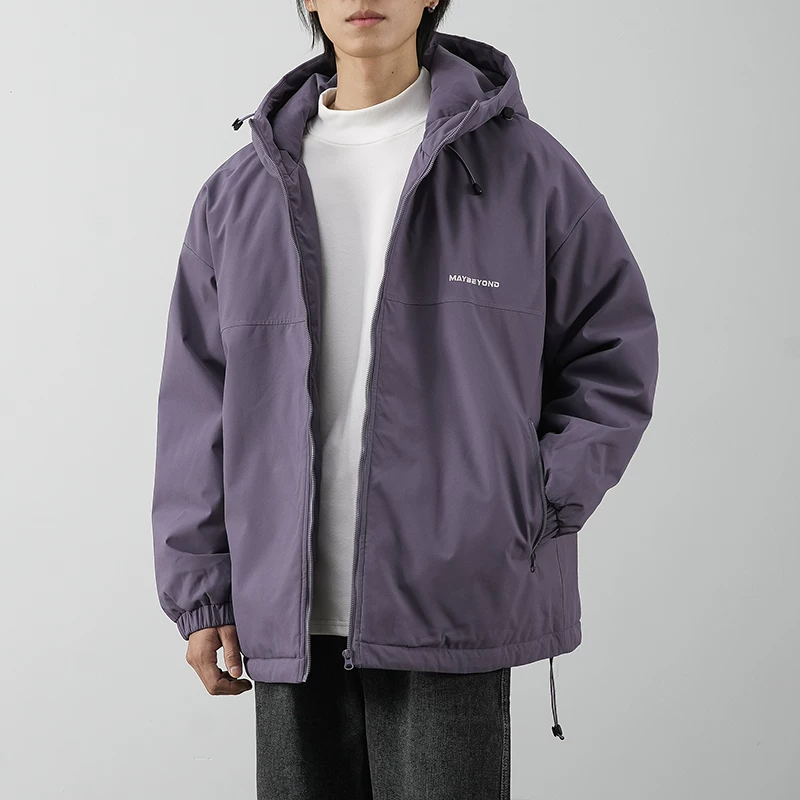 Áo khoác cotton OMZM dành cho nam, kiểu mới mùa đông 2024, áo cotton ấm lót bông, áo khoác chống gió Sanmen, Tái Châu.