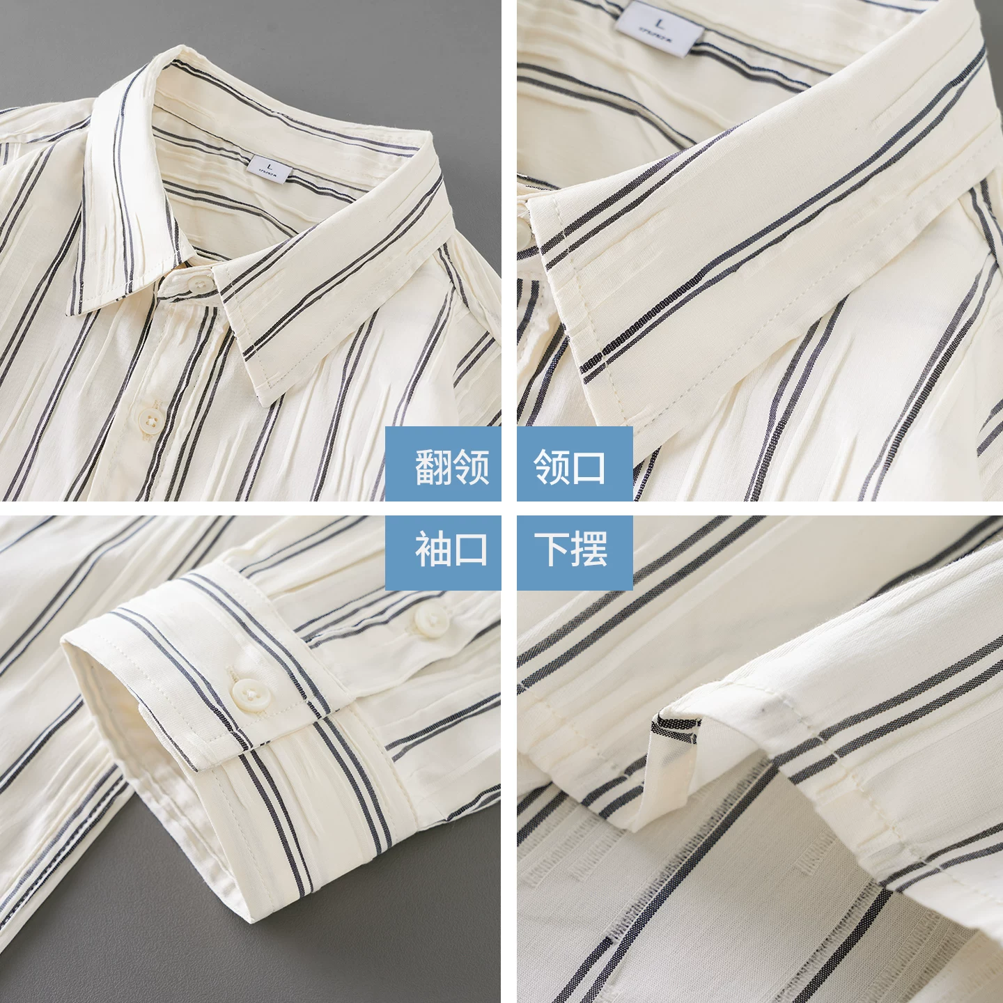 Áo sơ mi sọc dọc kiểu Mỹ OMZM dành cho nam, dài tay, thu đông, cổ điển, dáng rộng, cotton nguyên chất, thoáng khí, áo khoác cao cấp.