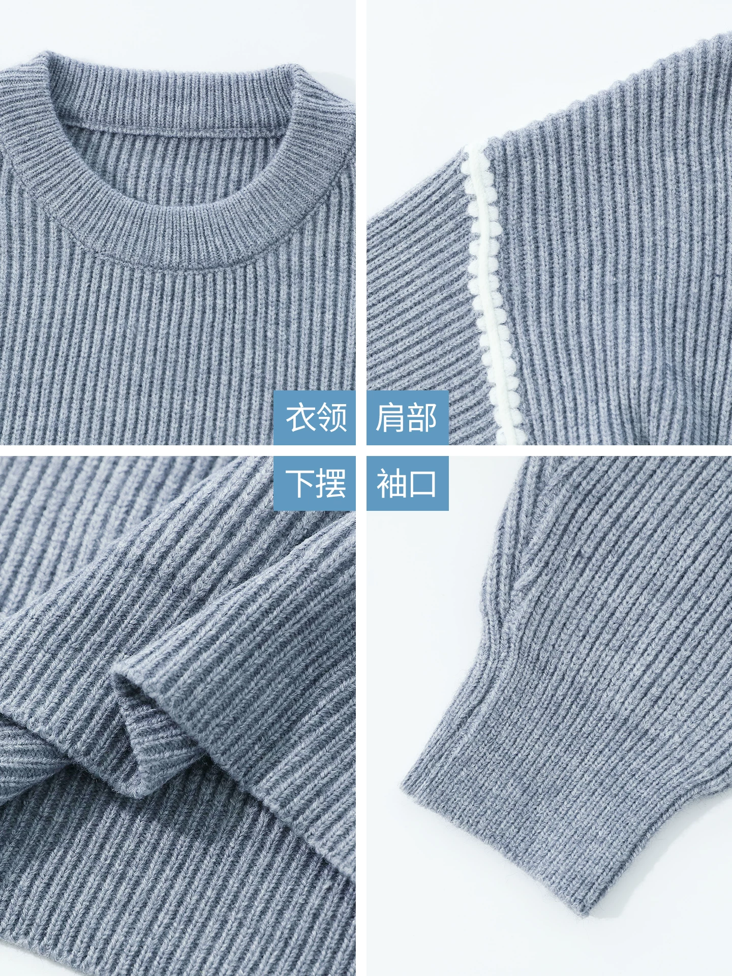 Áo len sọc dọc hạng nặng OMZM810G dành cho nam, áo len dệt kim dày dặn phong cách Mỹ mùa đông, áo lót bên trong ấm áp.