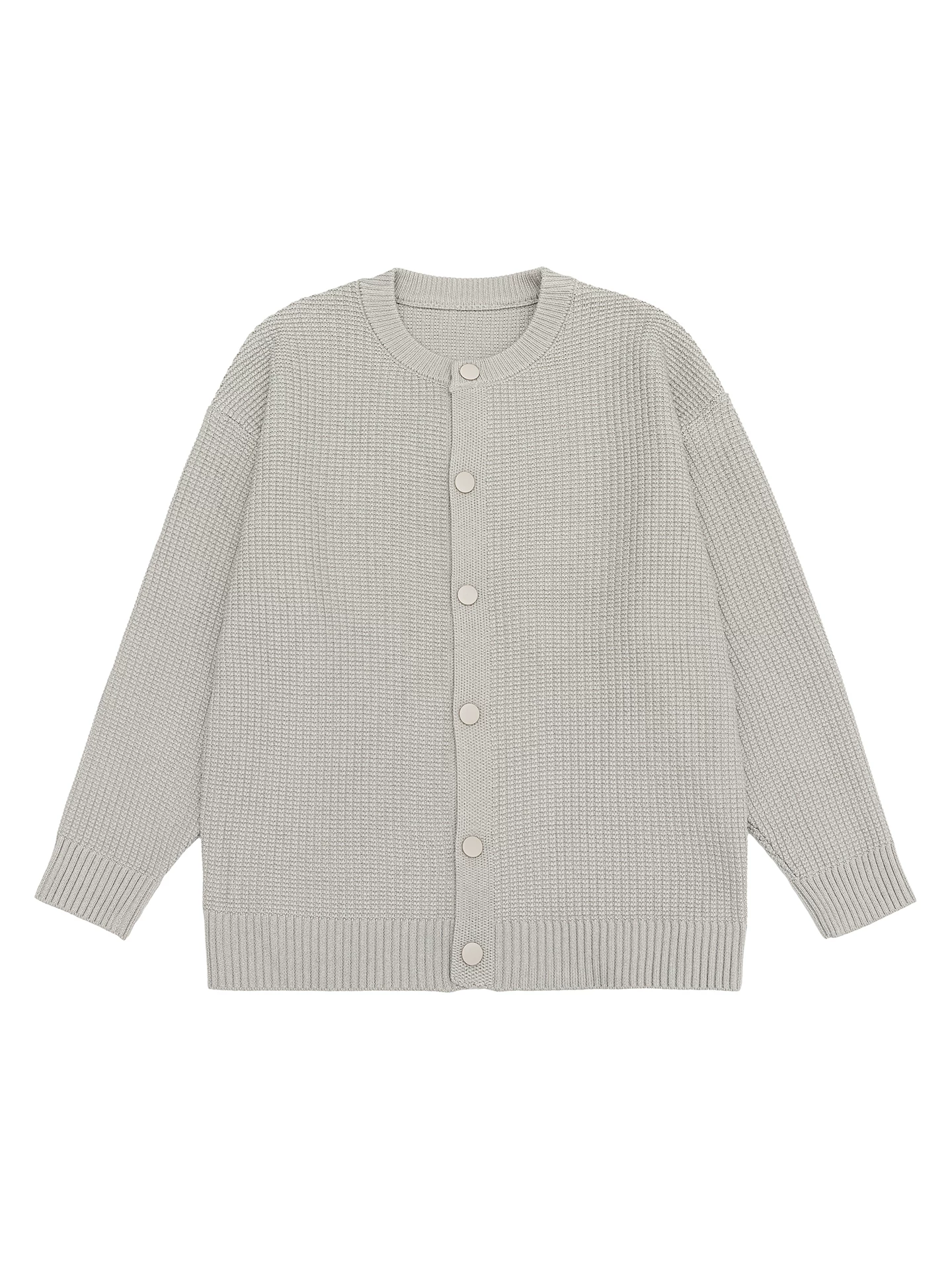 OMZM930G áo cardigan dày dặn chất liệu dày dặn nam mùa thu thường ngày áo len dày dáng rộng phong cách lười biếng áo khoác dệt kim