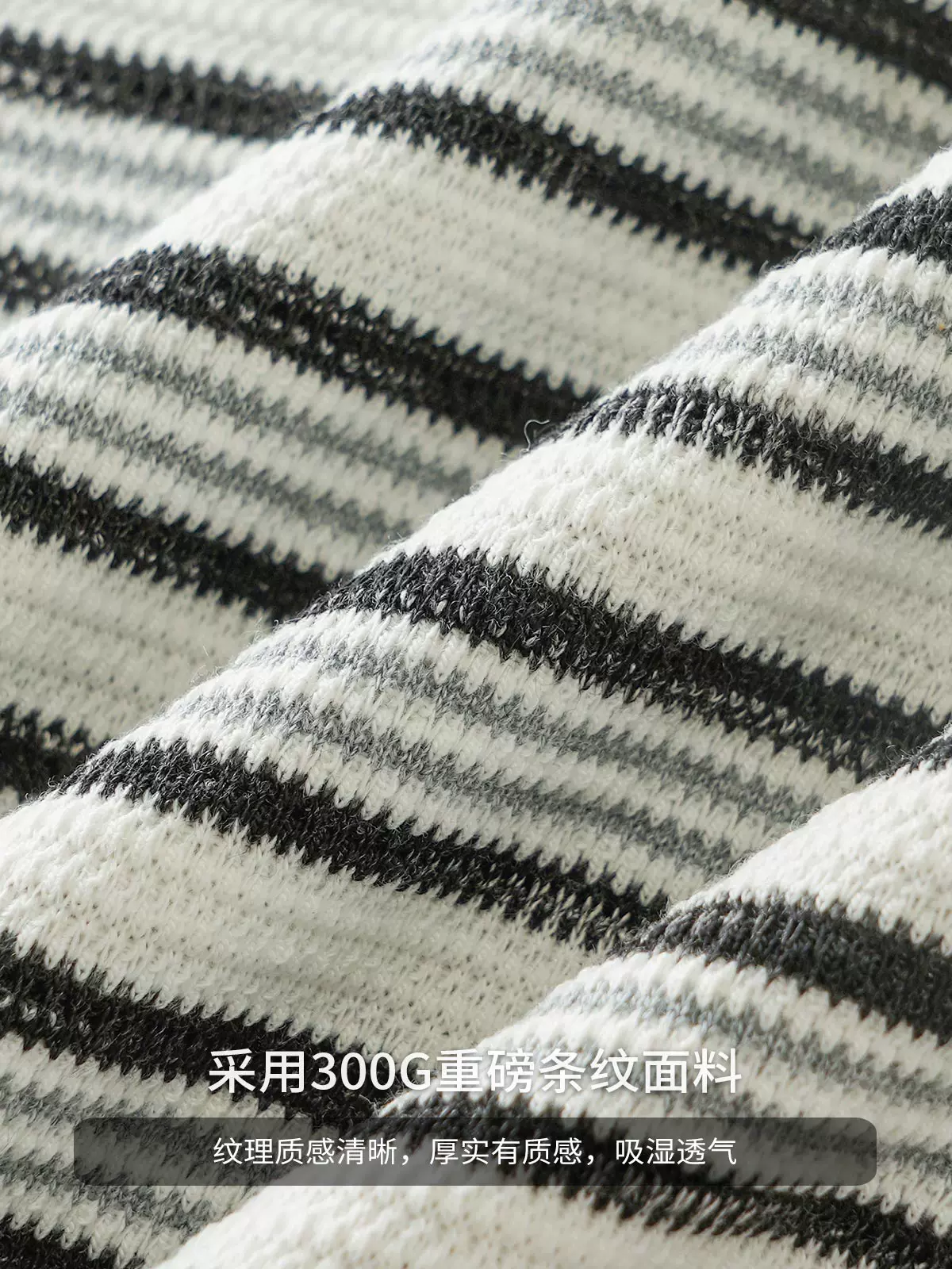 Áo thun dài tay sọc hạng nặng OMZM300G dành cho nam, dáng rộng mùa thu, áo nỉ phối màu cổ điển Nhật Bản, áo sơ mi cổ tròn