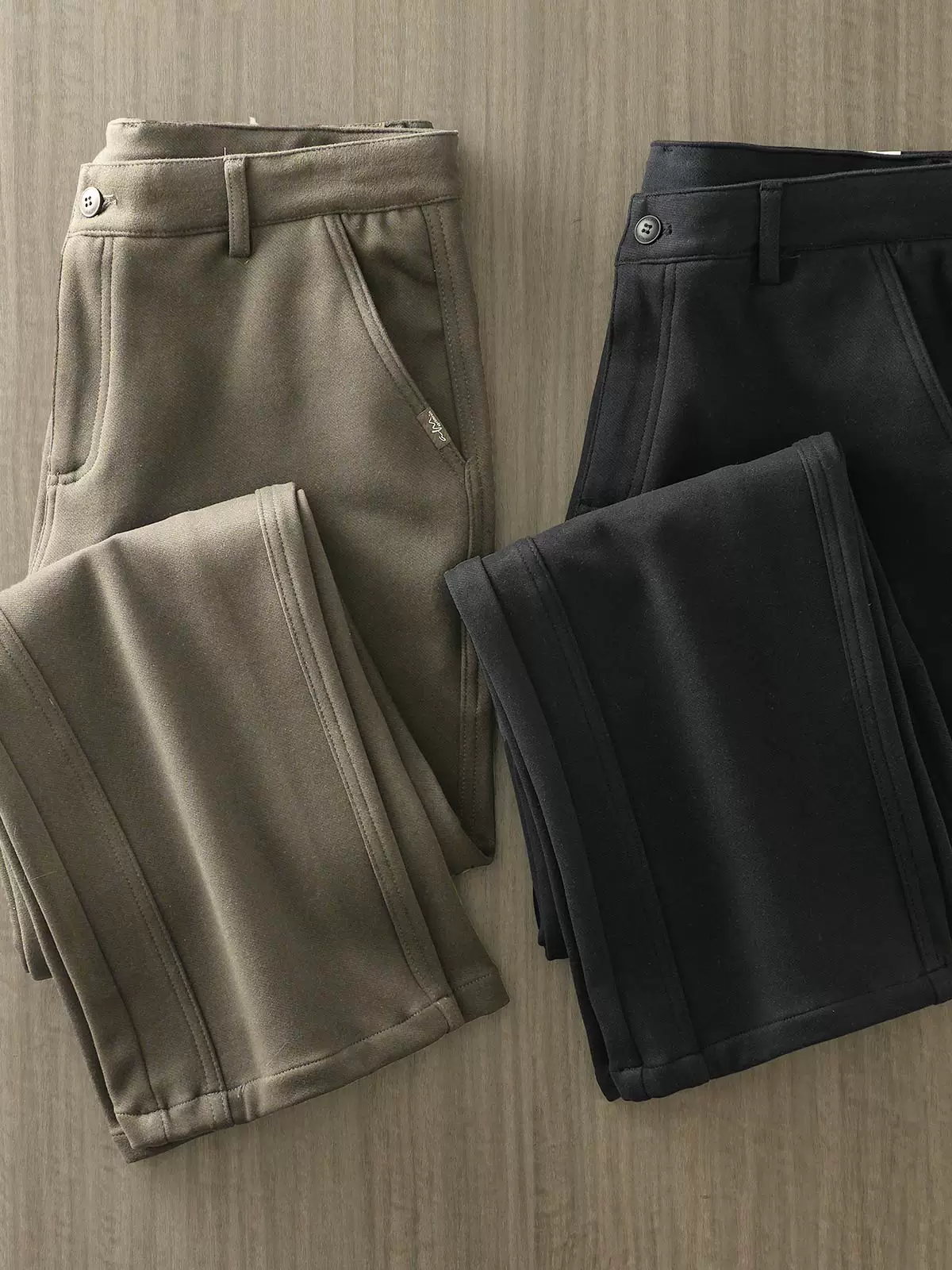 Quần âu len OMZM dành cho nam, mùa thu đông, quần âu cao cấp phong cách Hàn Quốc, quần dài ống rộng dày dặn, chất liệu dày dặn