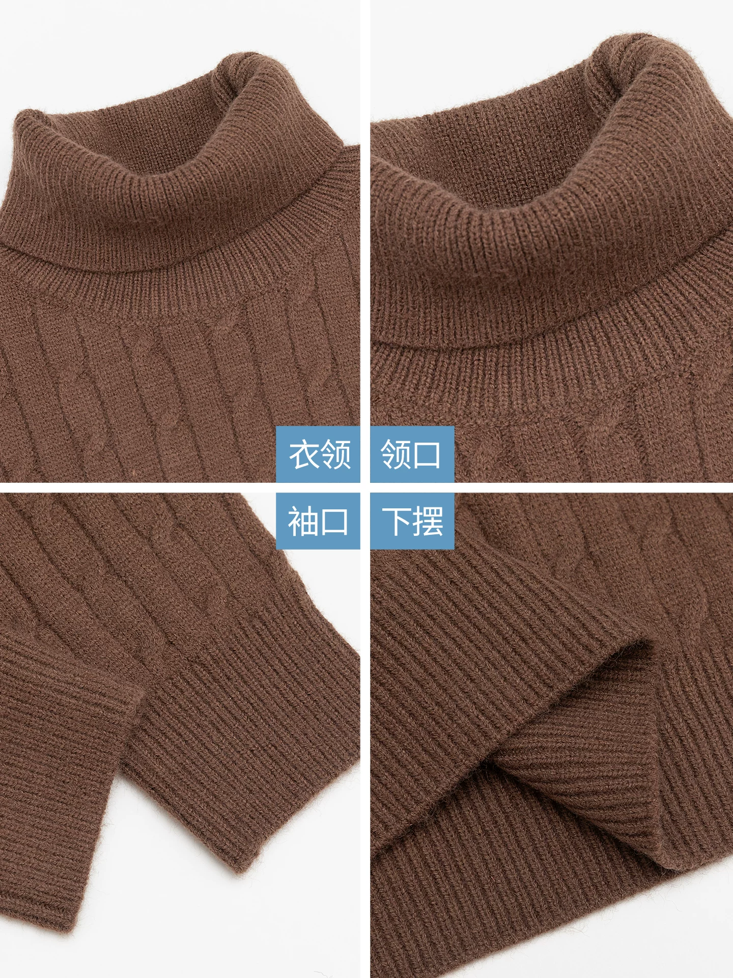 Áo len cổ lọ có họa tiết OMZM dành cho nam, lớp đế dệt kim dày và ấm áp cho mùa thu, áo chui đầu kiểu dáng giản dị.