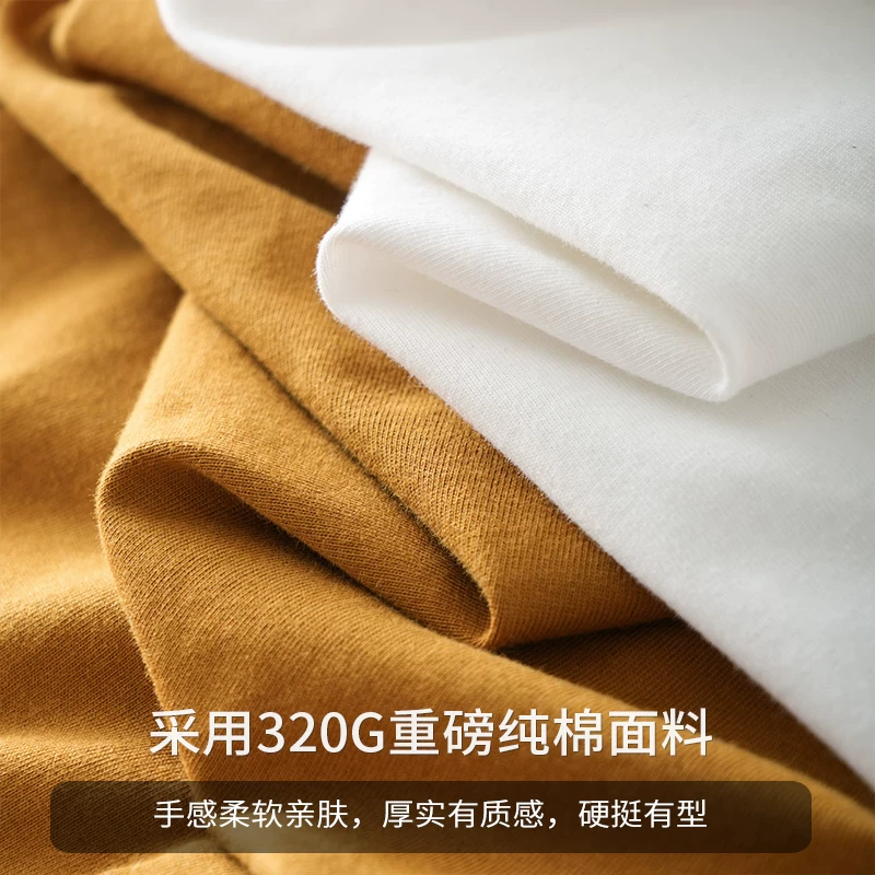 Áo polo nam chất liệu cotton 100%, dày dặn 320G, tay ngắn, mùa hè, kiểu dáng casual, rộng rãi, cổ trụ, màu trơn, nửa tay.