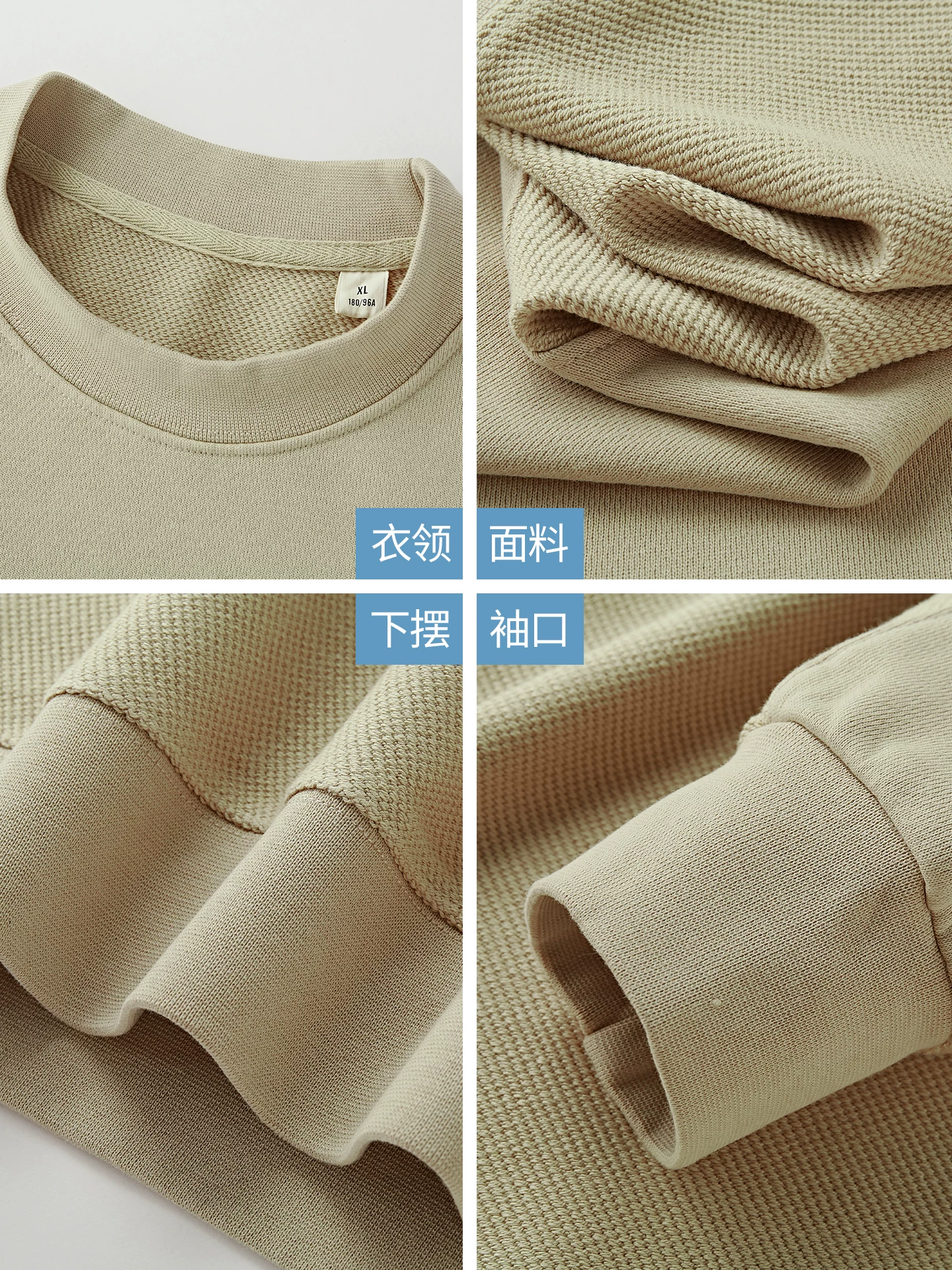 Áo thun nỉ dày OMZM450G dành cho nam, phong cách Mỹ mùa thu, chất liệu cotton nguyên chất, phối màu, cổ tròn, tay dài, dáng rộng, áo lót
