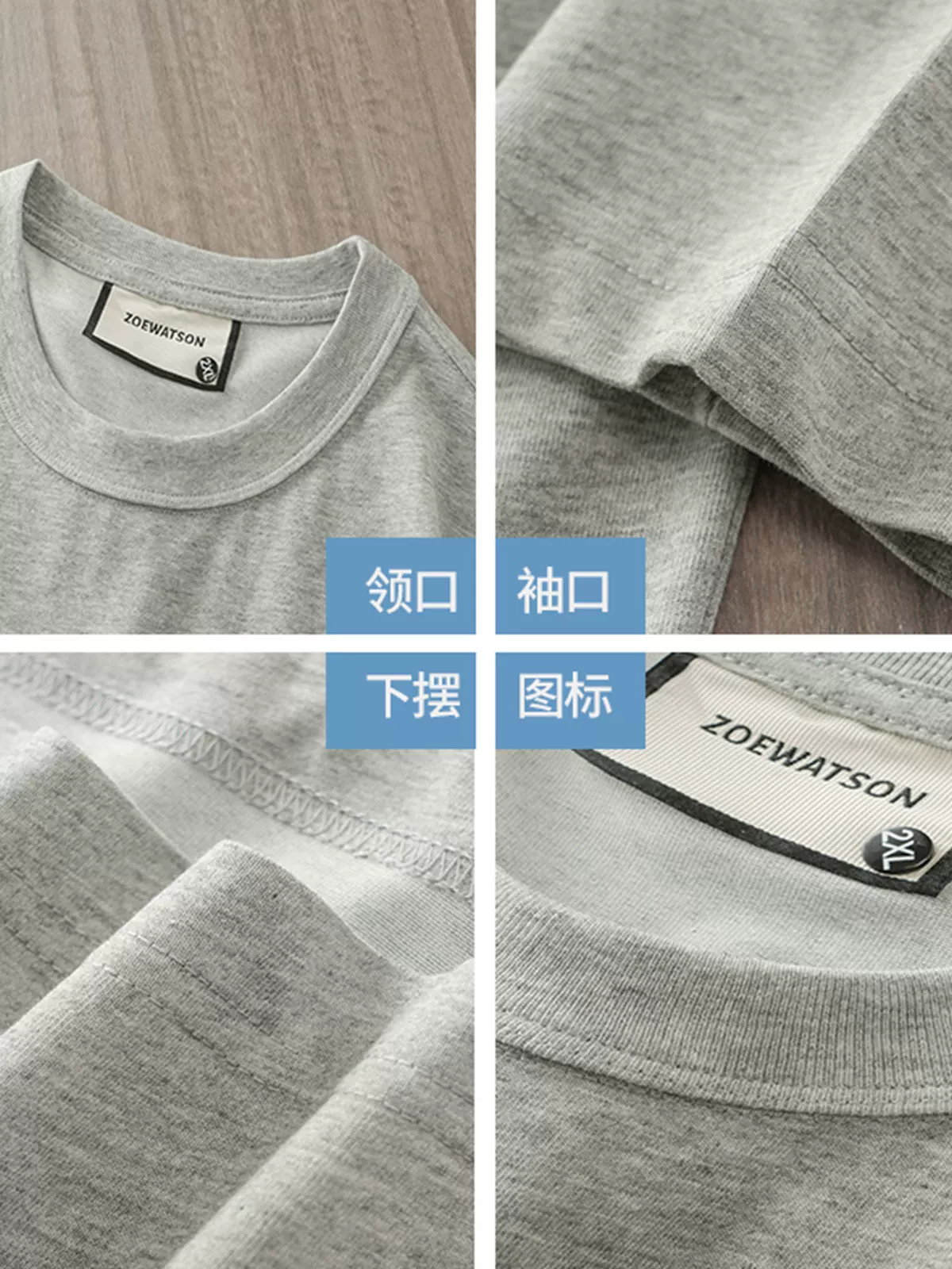 Áo thun dài tay hạng nặng OMZM dành cho nam, áo len ba kim cổ tròn dáng rộng phong cách Mỹ mùa thu, vai thường, áo sơ mi trơn màu.