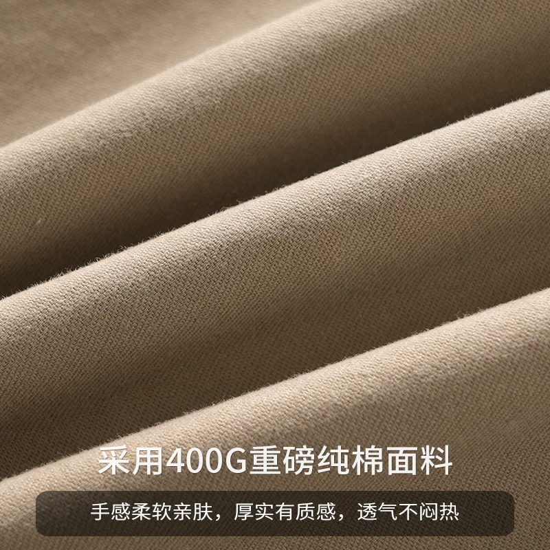 Áo sơ mi nam OMZM400G chất liệu cotton nguyên chất, tay dài, mùa xuân thu, màu trơn, kiểu dáng công sở, phong cách Mỹ, rộng rãi, thoải mái.