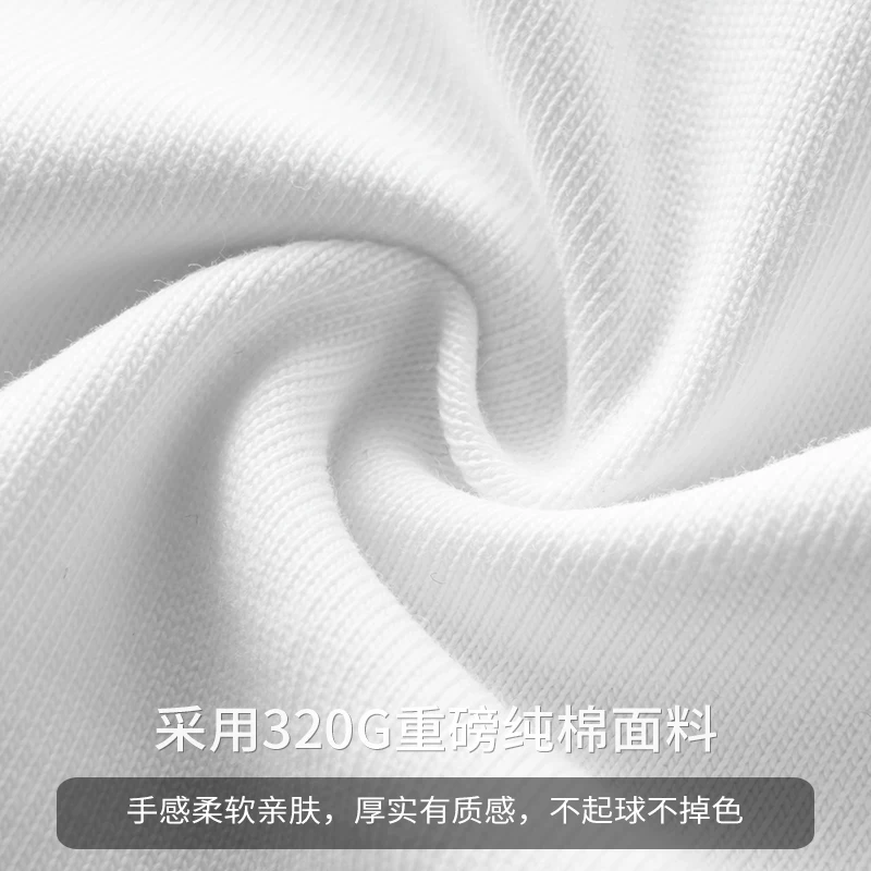 Áo thun ngắn tay bằng cotton nguyên chất hạng nặng OMZM320G dành cho nam, mùa hè kiểu Mỹ cổ điển in chữ cổ tròn áo sơ mi nửa tay