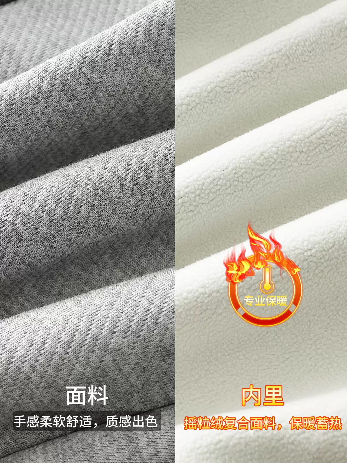Quần thể thao dày lót lông cừu hạng nặng OMZM500G dành cho nam, quần thường ngày thiết kế, quần ống rộng kiểu Margiela, hợp thời trang.
