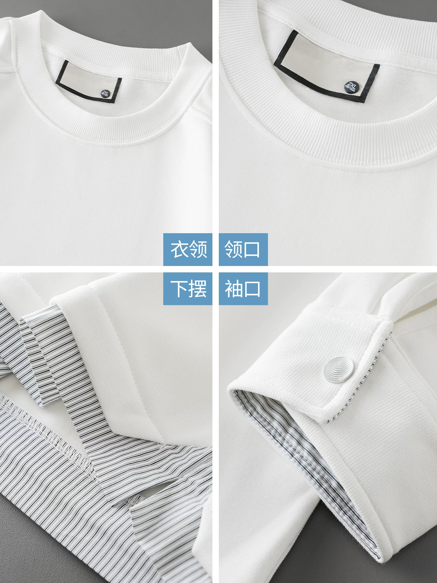 Áo nỉ dày dặn OMZM360G dành cho nam, kiểu dáng mùa đông phong cách Mỹ, thiết kế giả hai lớp, tay dài, dày dặn, giữ ấm.